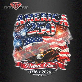 America 250 DTF Transfer Est 1776 Patriotic Eagle Print Iron On Ready To Press America 250 DTF Transfer Est 1776 Patriotic Eagle Print Iron On Ready To Press